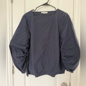 Tibi 100% Cotton Navy Blue Blouse, size 4